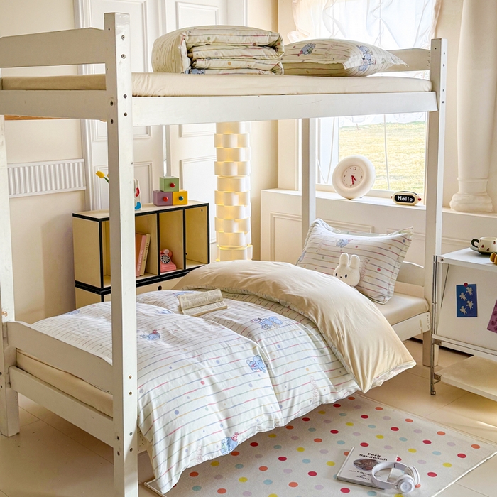 简冠家纺 2025新款全棉学生三件套宿舍三件套纯棉学生床垫羽丝绒被子被芯 小飞象