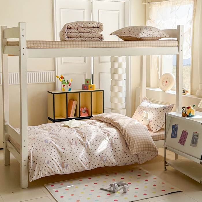 91家纺网 家纺一手货源 找家纺 简冠家纺 2025新款全棉学生宿舍三四件套床笠款 贝贝莉亚 黄