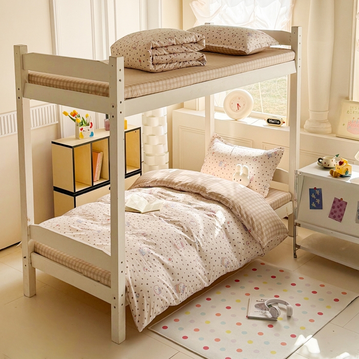 91家纺网 家纺一手货源 找家纺 简冠家纺 2025新款全棉学生宿舍三四件套床笠款 贝贝莉亚 黄