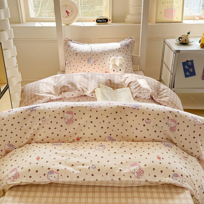 91家纺网 家纺一手货源 找家纺 简冠家纺 2025新款全棉学生宿舍三四件套床笠款 贝贝莉亚 黄