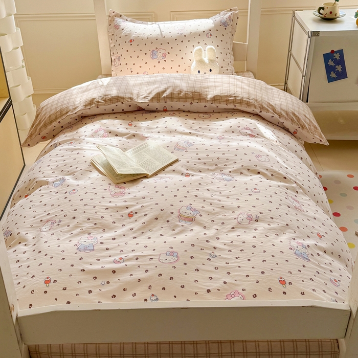 91家纺网 家纺一手货源 找家纺 简冠家纺 2025新款全棉学生宿舍三四件套床笠款 贝贝莉亚 黄