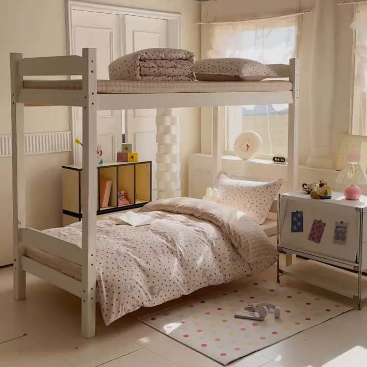 91家纺网 家纺一手货源 找家纺 简冠家纺 2025新款全棉学生宿舍三四件套床笠款 贝贝莉亚 黄