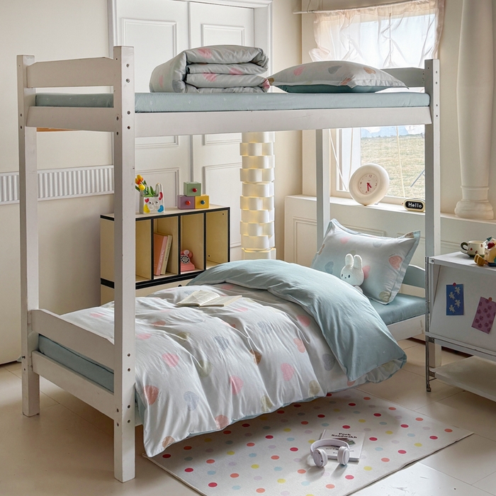 91家纺网 家纺一手货源 找家纺 简冠家纺 2025新款全棉学生宿舍三四件套床笠款 初心 绿