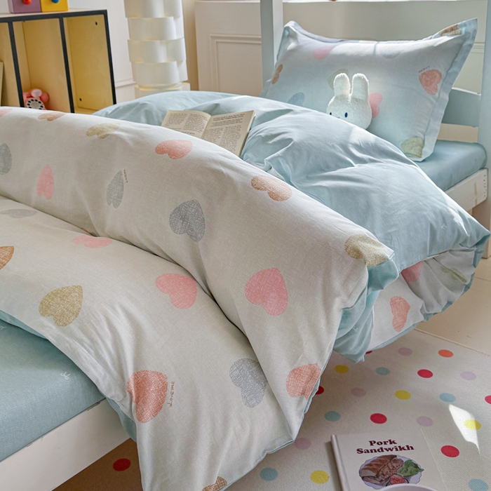 91家纺网 家纺一手货源 找家纺 简冠家纺 2025新款全棉学生宿舍三四件套床笠款 初心 绿