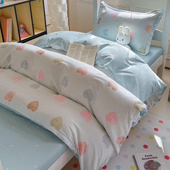 简冠家纺 2025新款全棉学生宿舍三四件套床笠款 初心 绿