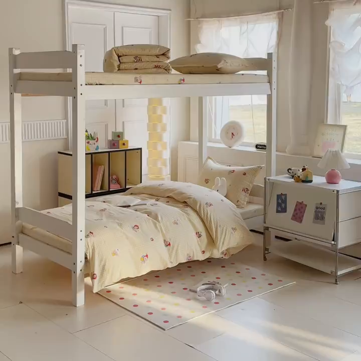 91家纺网 家纺一手货源 找家纺 简冠家纺 2025新款全棉学生宿舍三四件套床笠款 精灵王国