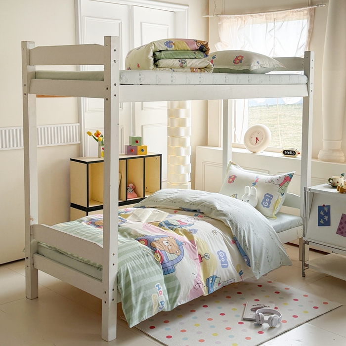 91家纺网 家纺一手货源 找家纺 简冠家纺 2025新款全棉学生宿舍三四件套床笠款 快乐动物城