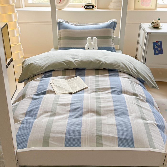 91家纺网 家纺一手货源 找家纺 简冠家纺 2025新款全棉学生宿舍三四件套床笠款 生活日记