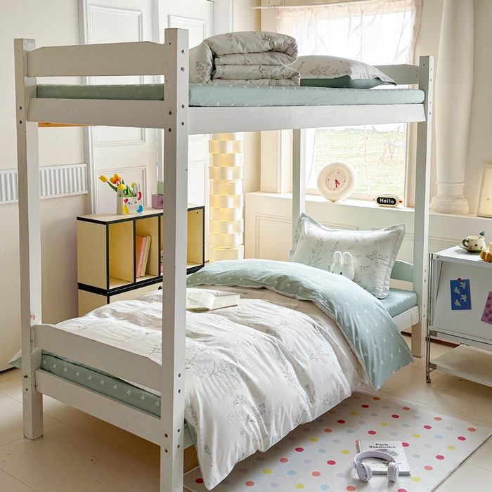 91家纺网 家纺一手货源 找家纺 简冠家纺 2025新款全棉学生宿舍三四件套床笠款 田园诗篇 米