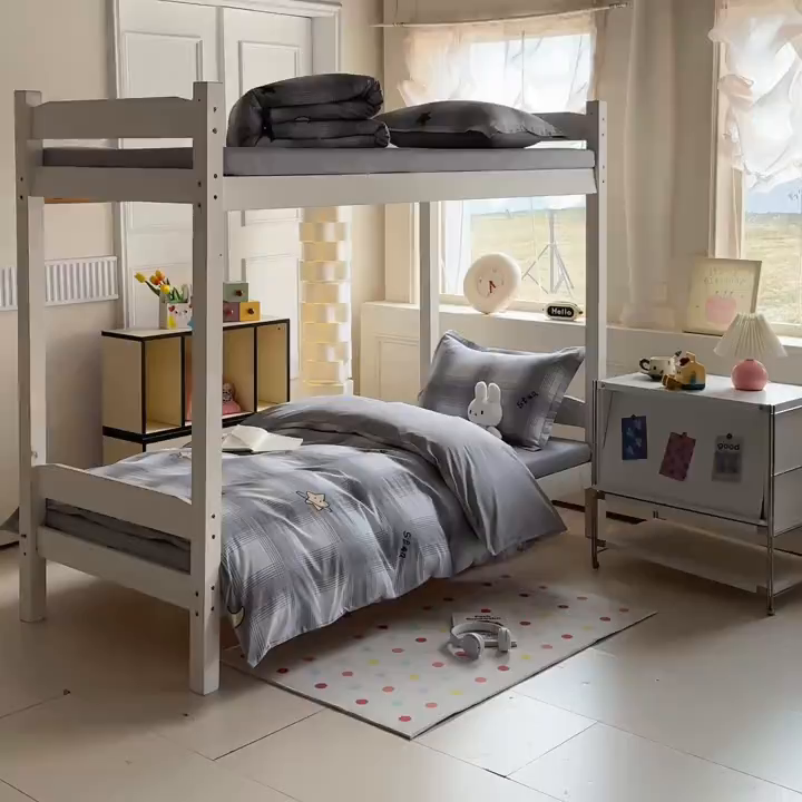 91家纺网 家纺一手货源 找家纺 简冠家纺 2025新款全棉学生宿舍三四件套床笠款 星空印记