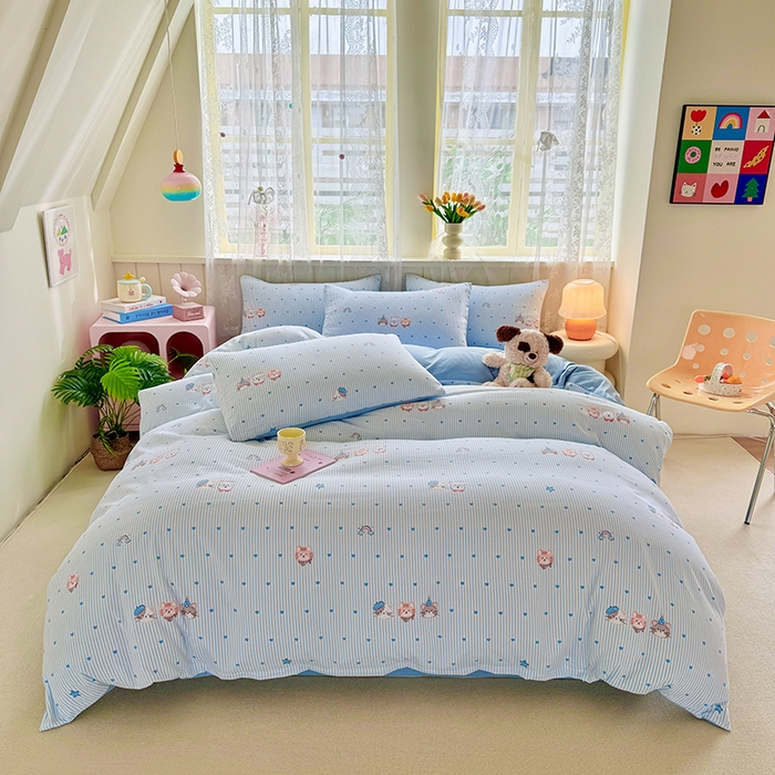 91家纺网 家纺一手货源 找家纺 （总）简冠家纺 2026新款仿棉水洗棉四件套