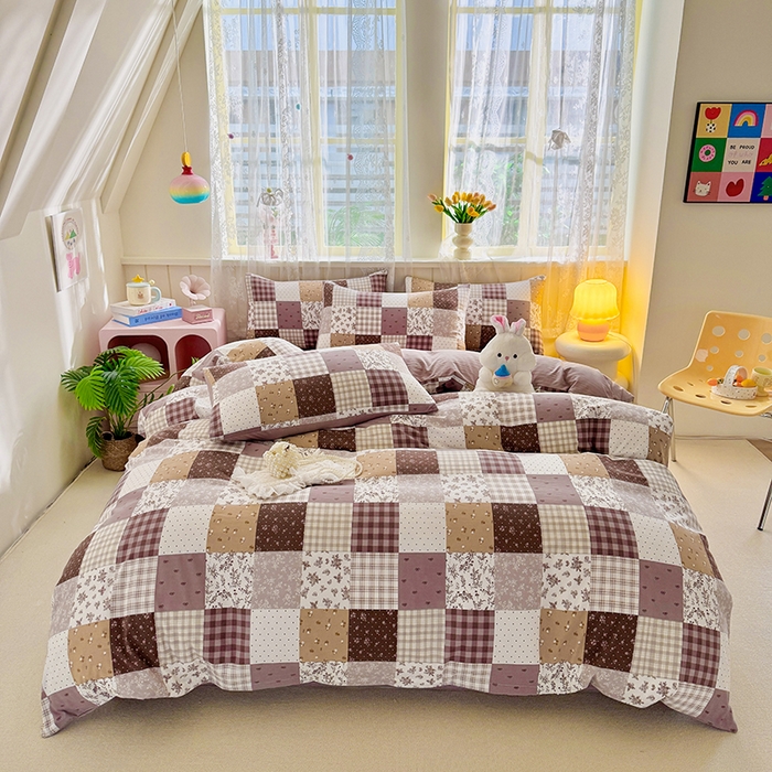 91家纺网 家纺一手货源 找家纺 （总）简冠家纺 2026新款仿棉水洗棉四件套