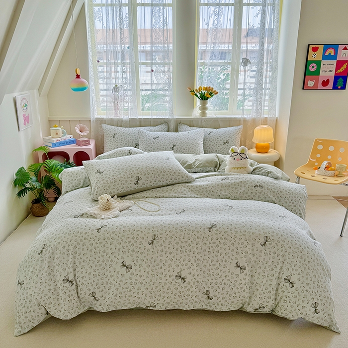 91家纺网 家纺一手货源 找家纺 （总）简冠家纺 2026新款仿棉水洗棉四件套