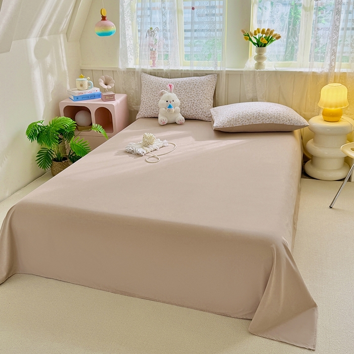 91家纺网 家纺一手货源 找家纺 简冠家纺 2026新款仿棉水洗棉四件套 花语梦