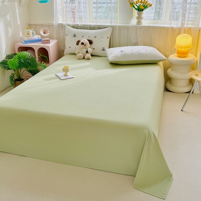 91家纺网 家纺一手货源 找家纺 简冠家纺 2026新款仿棉水洗棉四件套 乐乐熊 绿