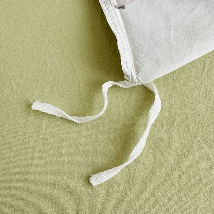 91家纺网 家纺一手货源 找家纺 简冠家纺 2026新款仿棉水洗棉四件套 乐乐熊 绿