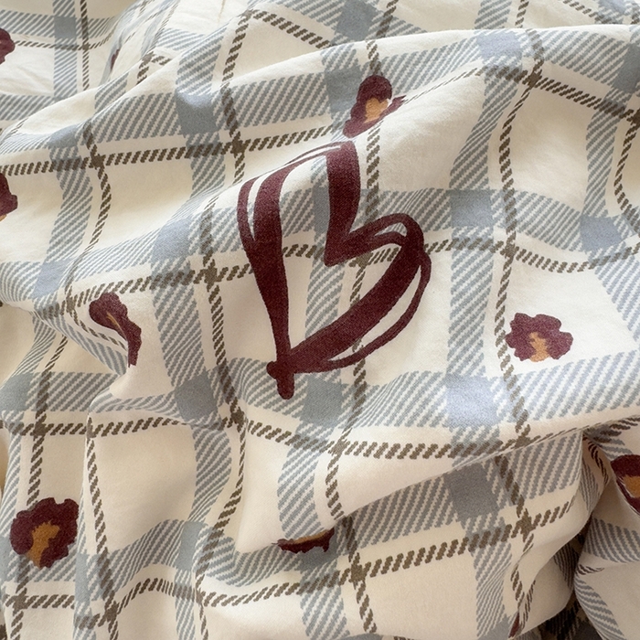 91家纺网 家纺一手货源 找家纺 简冠家纺 2026新款仿棉水洗棉四件套 冷漫灰