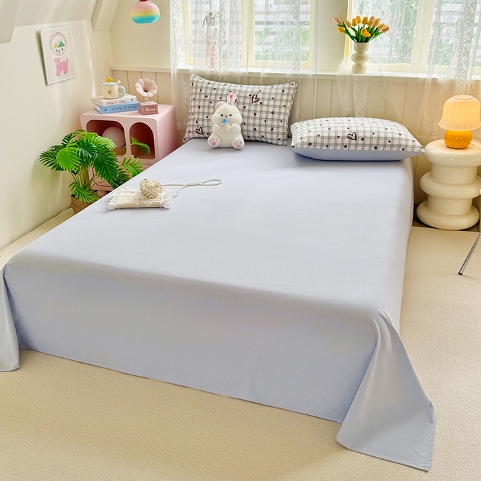 91家纺网 家纺一手货源 找家纺 简冠家纺 2026新款仿棉水洗棉四件套 冷漫灰