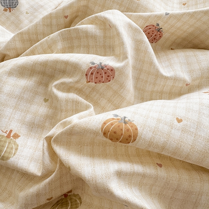 91家纺网 家纺一手货源 找家纺 简冠家纺 2026新款仿棉水洗棉四件套 迷彩南瓜