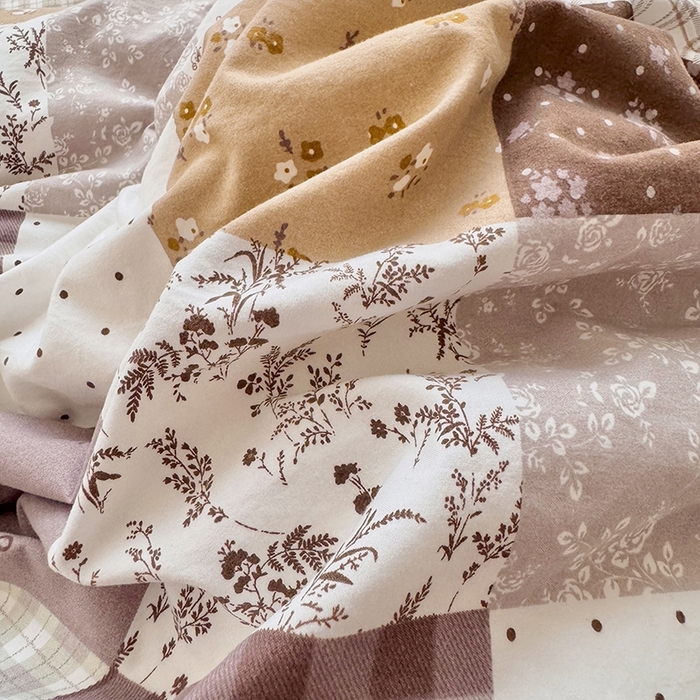 91家纺网 家纺一手货源 找家纺 简冠家纺 2026新款仿棉水洗棉四件套 墨语云间