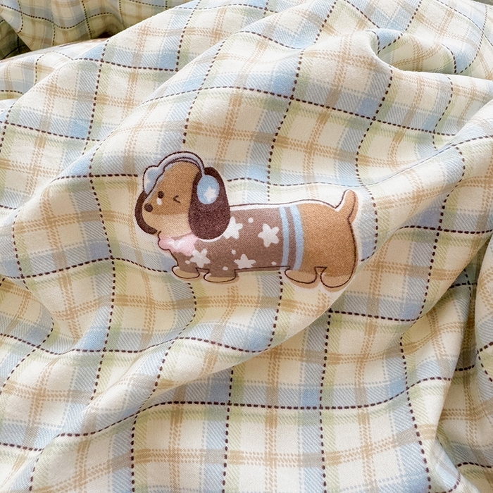 91家纺网 家纺一手货源 找家纺 简冠家纺 2026新款仿棉水洗棉四件套 旺旺家族