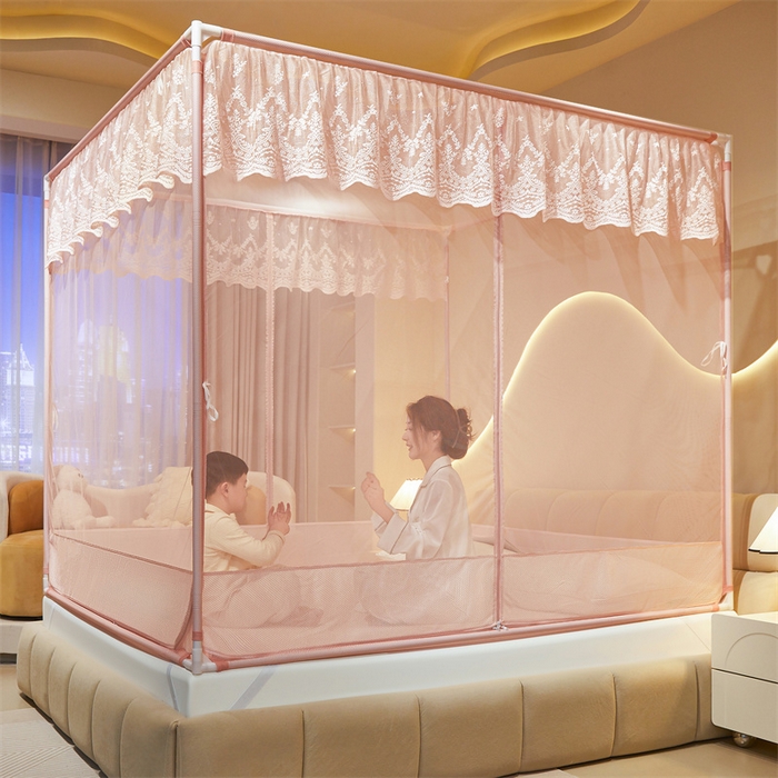 91家纺网 家纺一手货源 找家纺 （总）佳梦家纺 2026春夏新款护栏级防摔坐床蚊帐T门系列