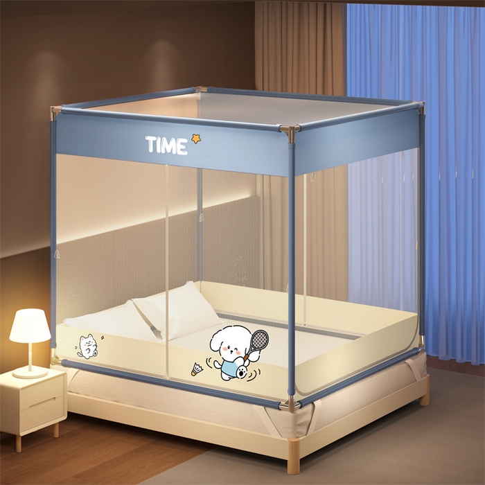 91家纺网 家纺一手货源 找家纺 （总）佳梦家纺 2026春夏新款护栏级防摔坐床蚊帐T门系列