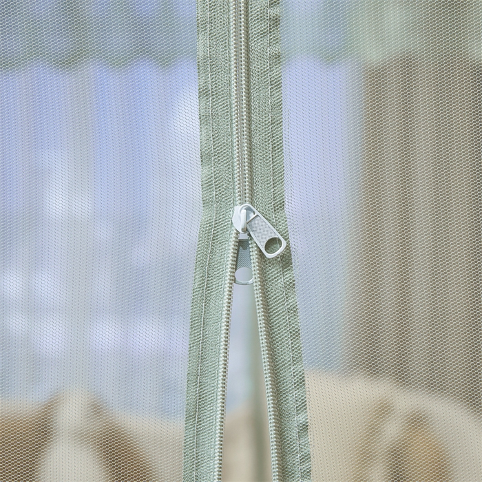 91家纺网 家纺一手货源 找家纺 佳梦家纺 2026春夏新款护栏级防摔坐床蚊帐T门系列 星河-柳绿-花边全底