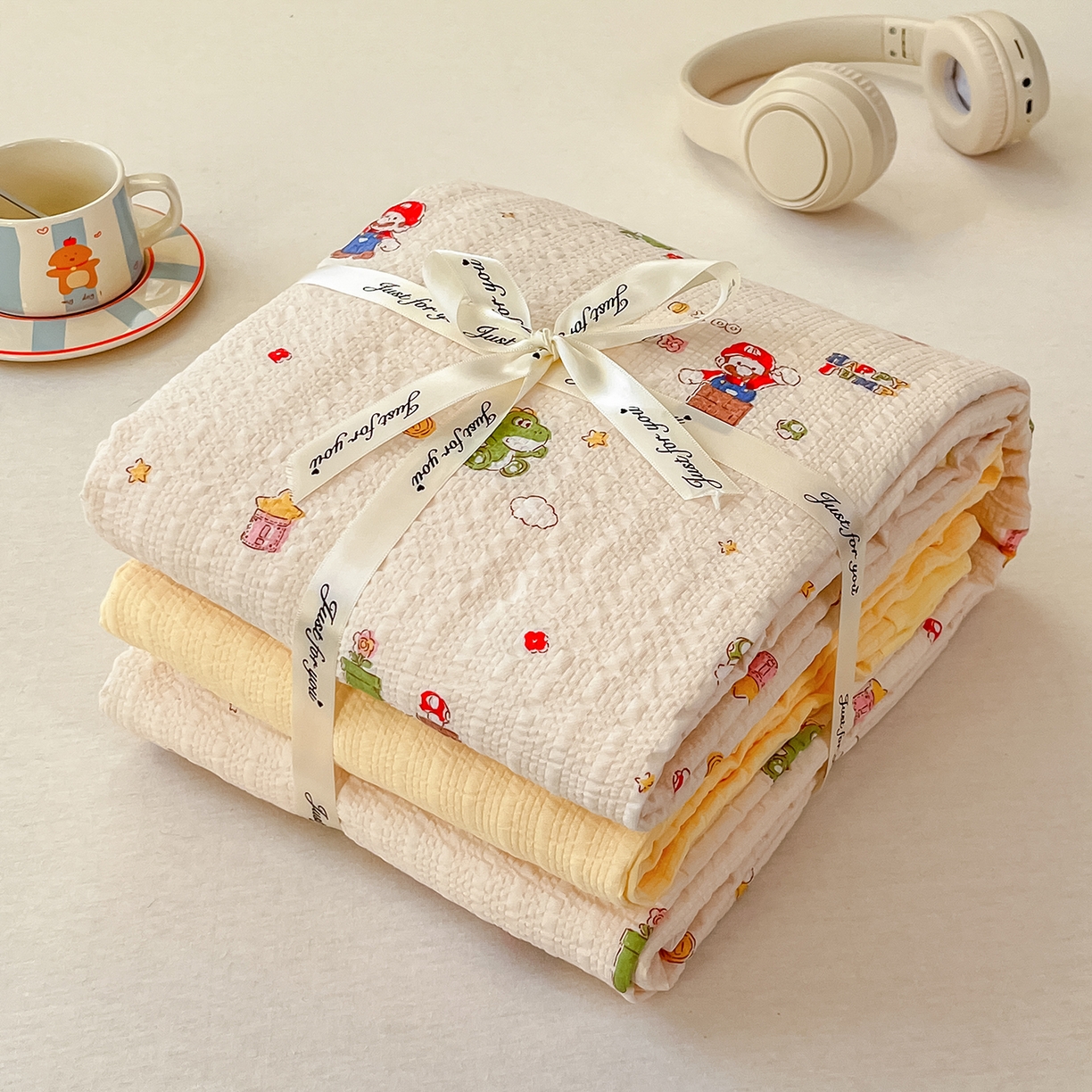 91家纺网 家纺一手货源 找家纺 （总）金梦拉家纺 2026新款A类高品质高克重超柔泡芙纱泡泡纱小清新四件套