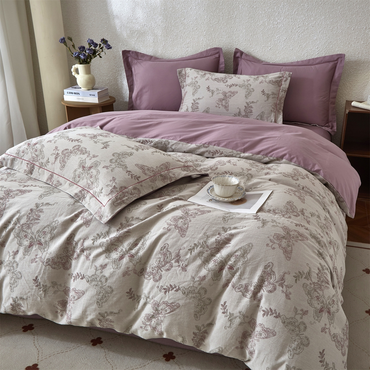 91家纺网 家纺一手货源 找家纺 （总）曼秀琳家纺 2026新款全棉纯棉色织大提花四件套