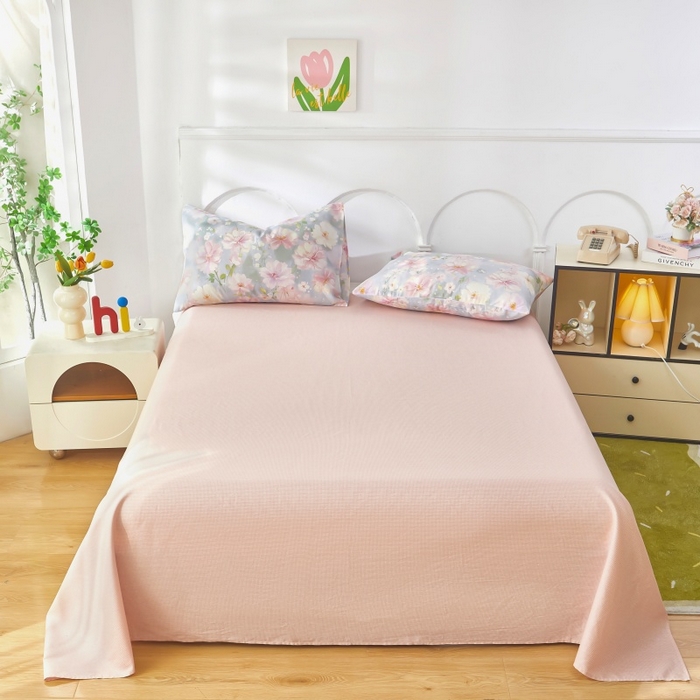 91家纺网 家纺一手货源 找家纺 黛妮雅 2026新款全棉夏被四件套单件夏被单双人空调被学生夏凉被 美伊娜