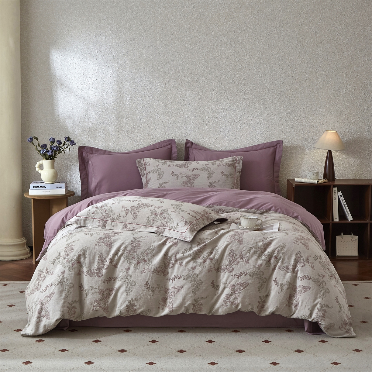 91家纺网 家纺一手货源 找家纺 （总）曼秀琳家纺 2026新款全棉纯棉色织大提花四件套