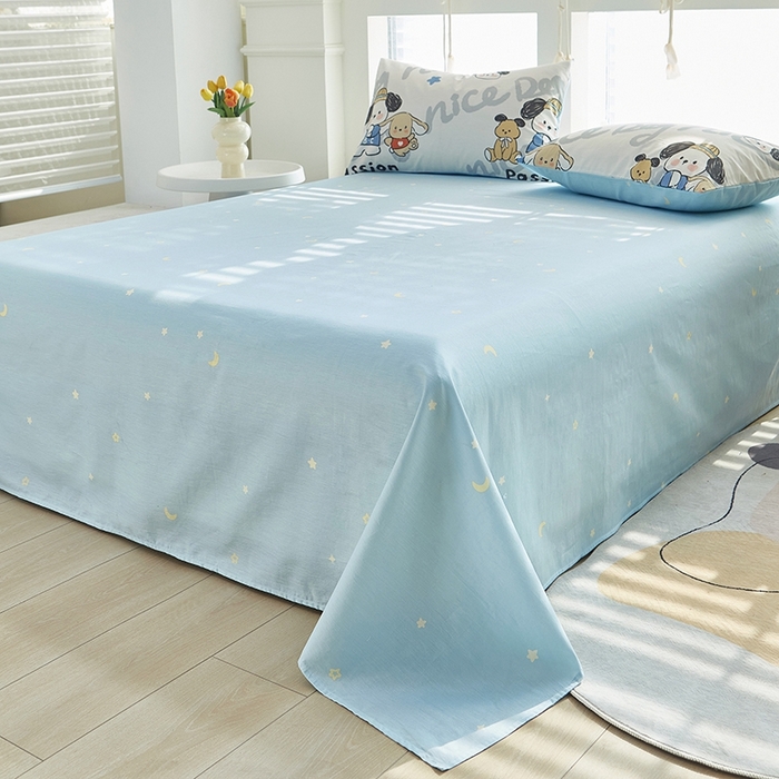 91家纺网 家纺一手货源 找家纺 黛妮雅 2026新款全棉夏被四件套单件夏被单双人空调被学生夏凉被 萌酷狗