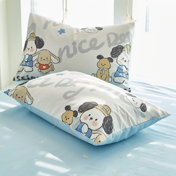 91家纺网 家纺一手货源 找家纺 黛妮雅 2026新款全棉夏被四件套单件夏被单双人空调被学生夏凉被 萌酷狗