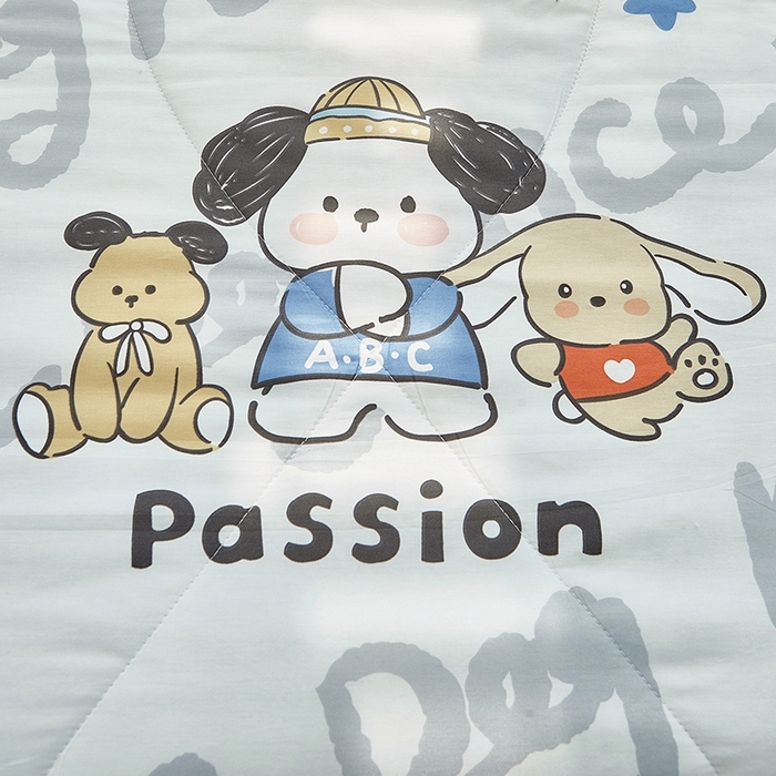 91家纺网 家纺一手货源 找家纺 黛妮雅 2026新款全棉夏被四件套单件夏被单双人空调被学生夏凉被 萌酷狗