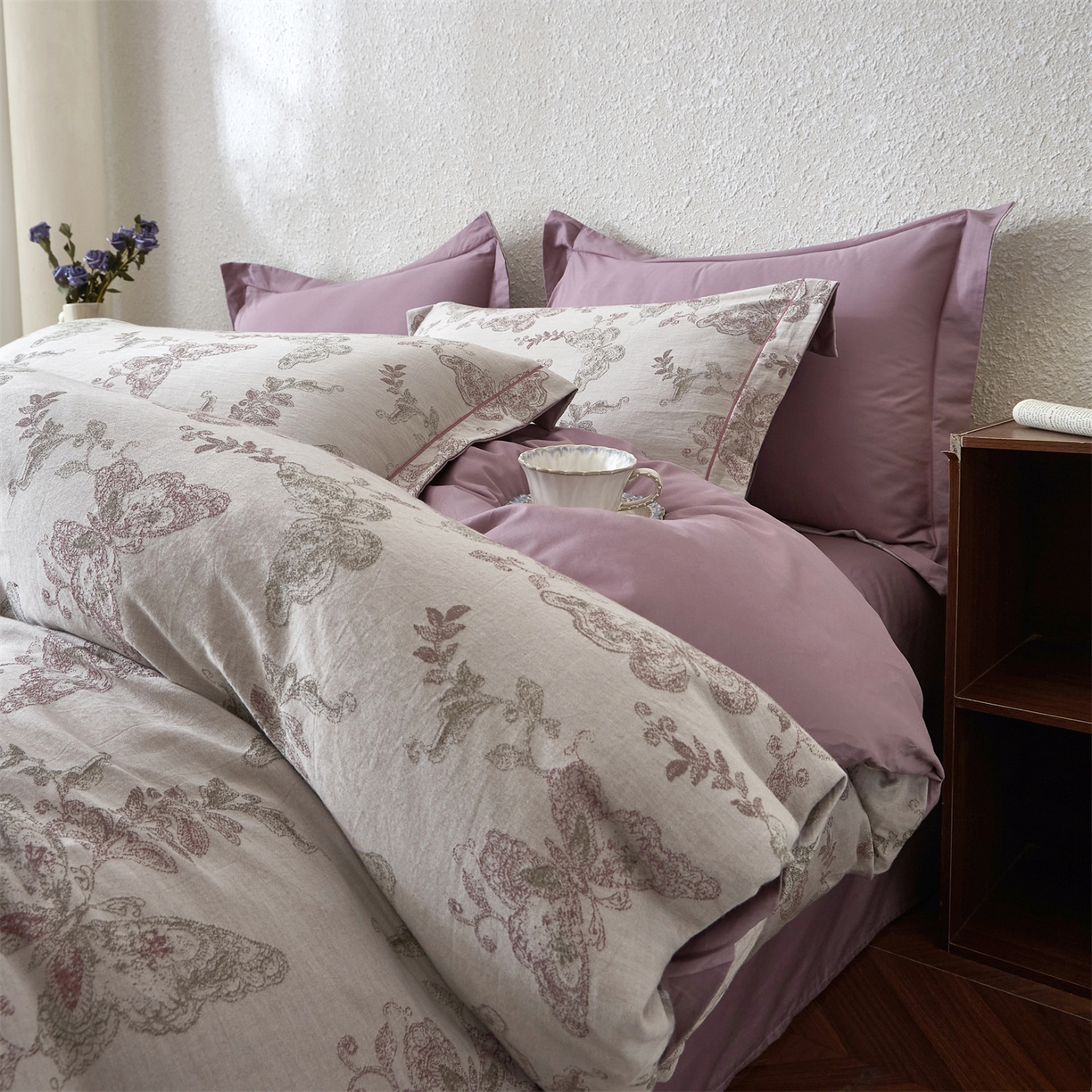 91家纺网 家纺一手货源 找家纺 （总）曼秀琳家纺 2026新款全棉纯棉色织大提花四件套