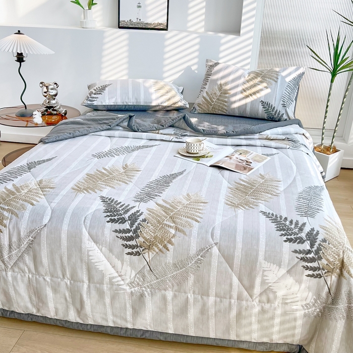 91家纺网 家纺一手货源 找家纺 黛妮雅 2026新款全棉夏被四件套单件夏被单双人空调被学生夏凉被 密恋