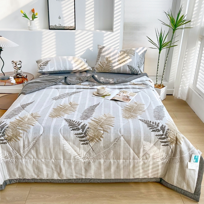 91家纺网 家纺一手货源 找家纺 黛妮雅 2026新款全棉夏被四件套单件夏被单双人空调被学生夏凉被 密恋