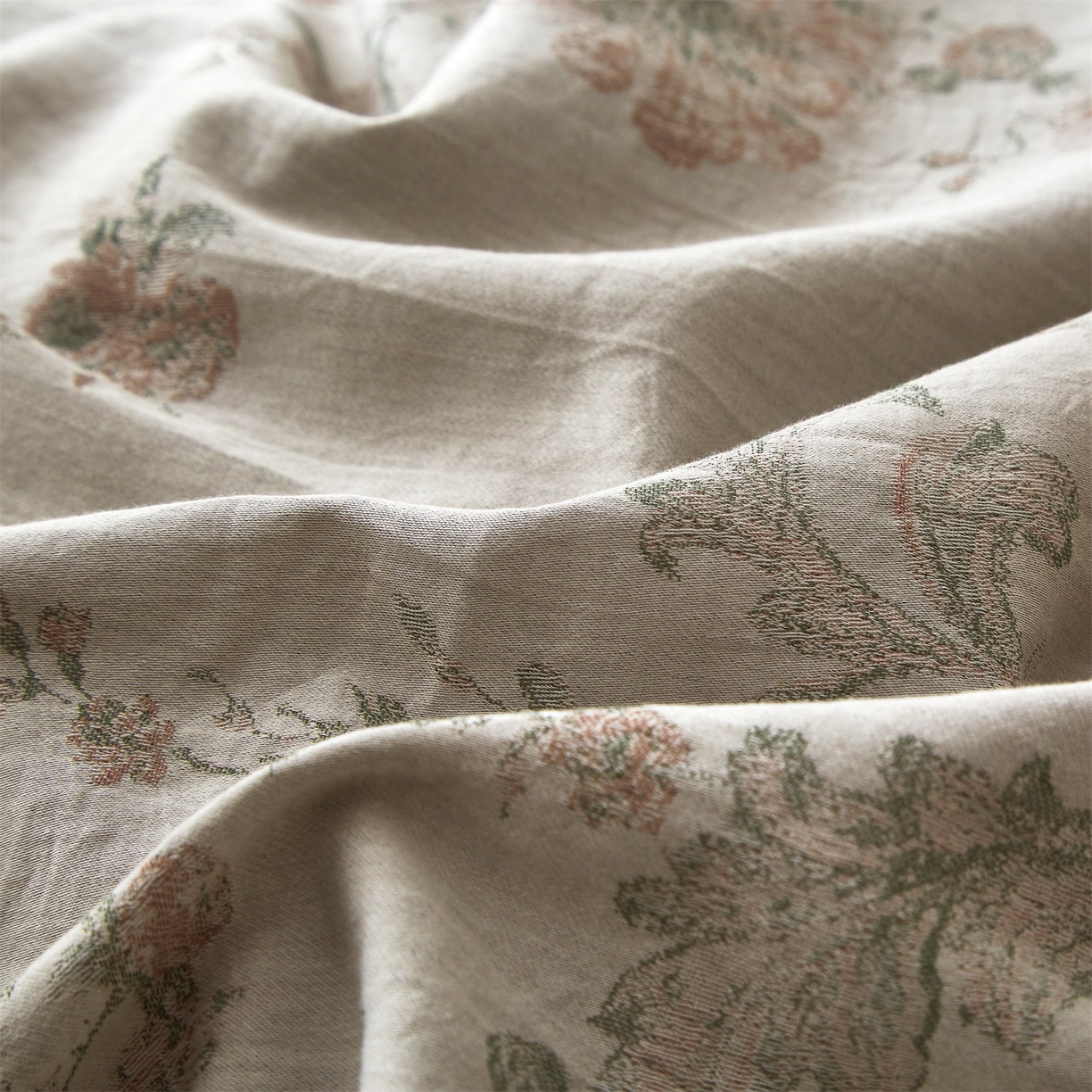 91家纺网 家纺一手货源 找家纺 曼秀琳家纺 2026新款全棉纯棉色织大提花四件套 简意-肉粉