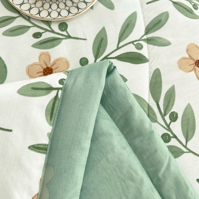 91家纺网 家纺一手货源 找家纺 黛妮雅 2026新款全棉夏被四件套单件夏被单双人空调被学生夏凉被 青柠薄荷