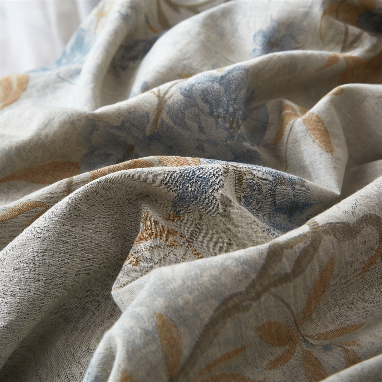 91家纺网 家纺一手货源 找家纺 曼秀琳家纺 2026新款全棉纯棉色织大提花四件套 竹花意－兰