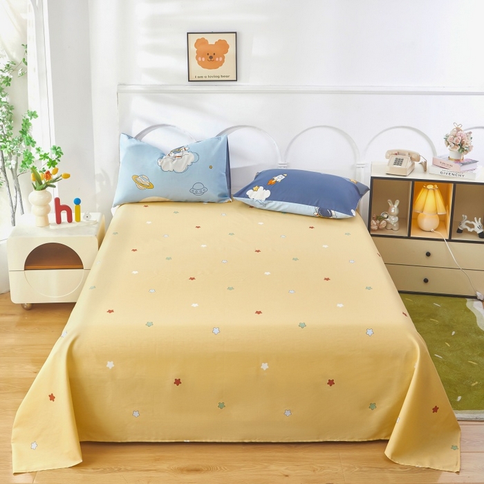 91家纺网 家纺一手货源 找家纺 黛妮雅 2026新款全棉夏被四件套单件夏被单双人空调被学生夏凉被 太空人