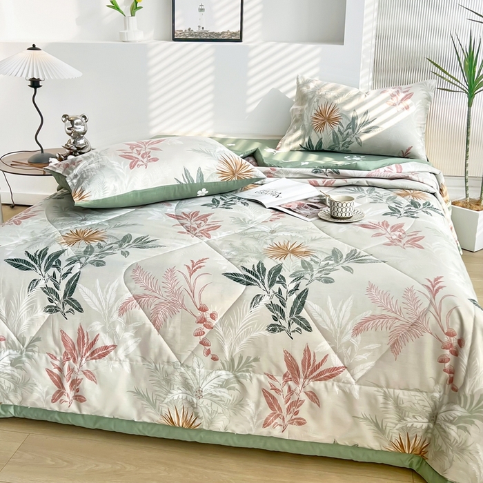 91家纺网 家纺一手货源 找家纺 黛妮雅 2026新款全棉夏被四件套单件夏被单双人空调被学生夏凉被 一览芳华