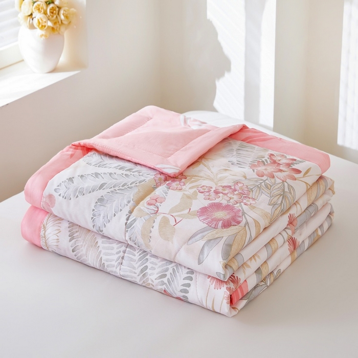 黛妮雅 2026新款全棉夏被四件套单件夏被单双人空调被学生夏凉被 悠悠花香