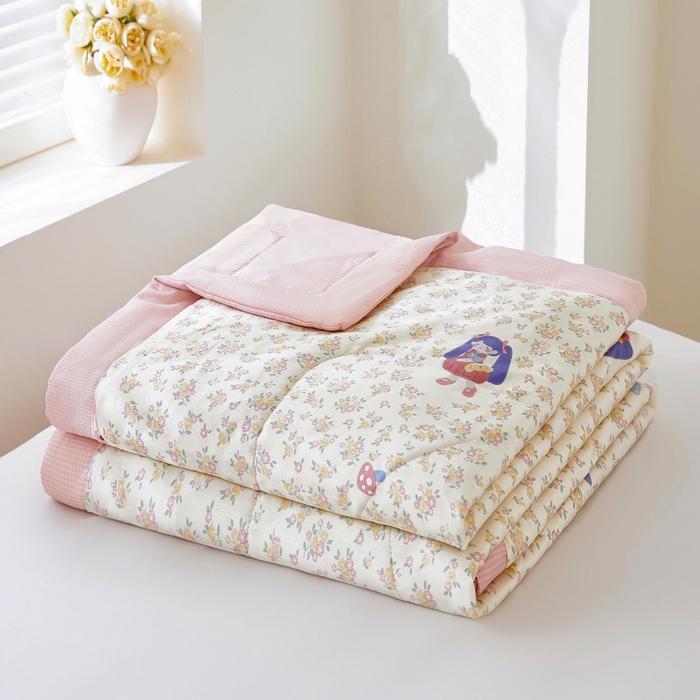 黛妮雅 2026新款全棉夏被四件套单件夏被单双人空调被学生夏凉被 宅宅女孩