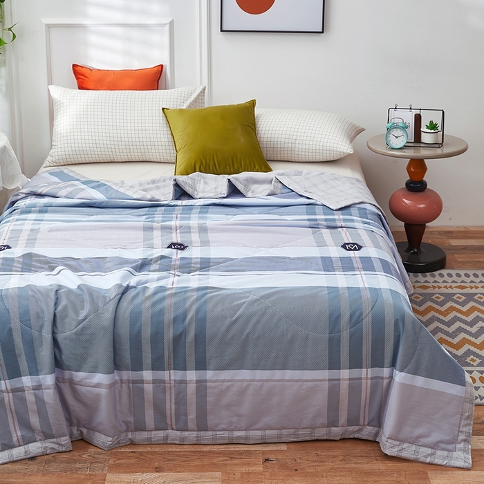 91家纺网 家纺一手货源 找家纺 黛妮雅 2026新款全棉夏被四件套单件夏被单双人空调被学生夏凉被 自由品格