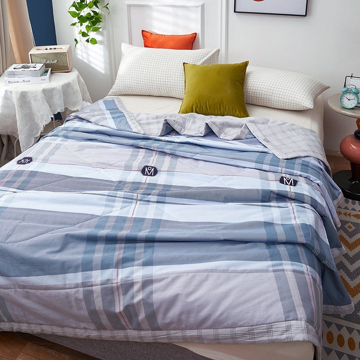 91家纺网 家纺一手货源 找家纺 黛妮雅 2026新款全棉夏被四件套单件夏被单双人空调被学生夏凉被 自由品格