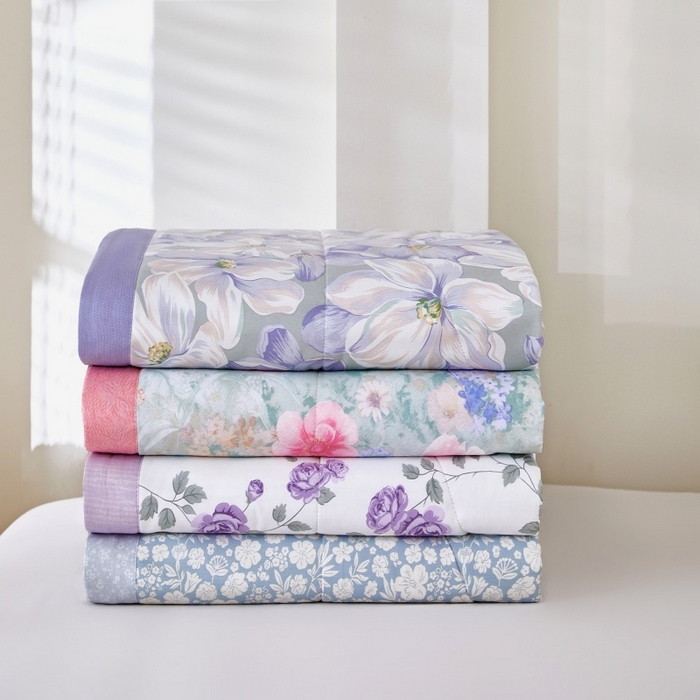 91家纺网 家纺一手货源 找家纺 黛妮雅 2026新款全棉夏被四件套单件夏被单双人空调被学生夏凉被 组合图仅供参考