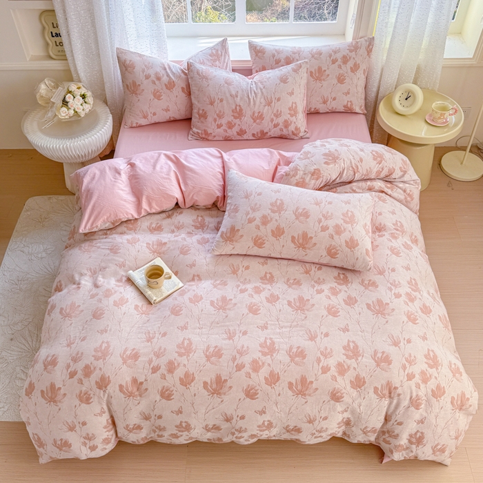 91家纺网 家纺一手货源 找家纺 （总）苏东来家纺 2026新款A类60支全棉长绒棉纯棉色织提花四件套水洗纯棉厚织提花肌理被套四件套