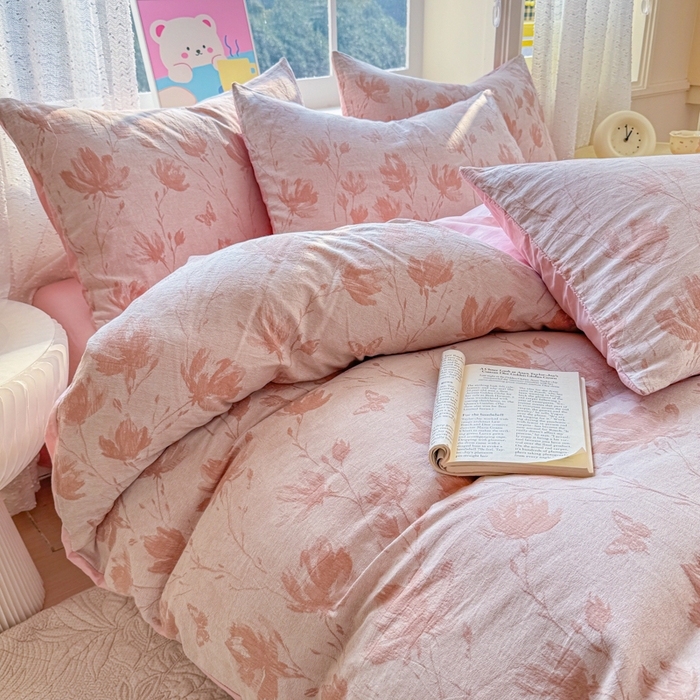 91家纺网 家纺一手货源 找家纺 （总）苏东来家纺 2026新款A类60支全棉长绒棉纯棉色织提花四件套水洗纯棉厚织提花肌理被套四件套